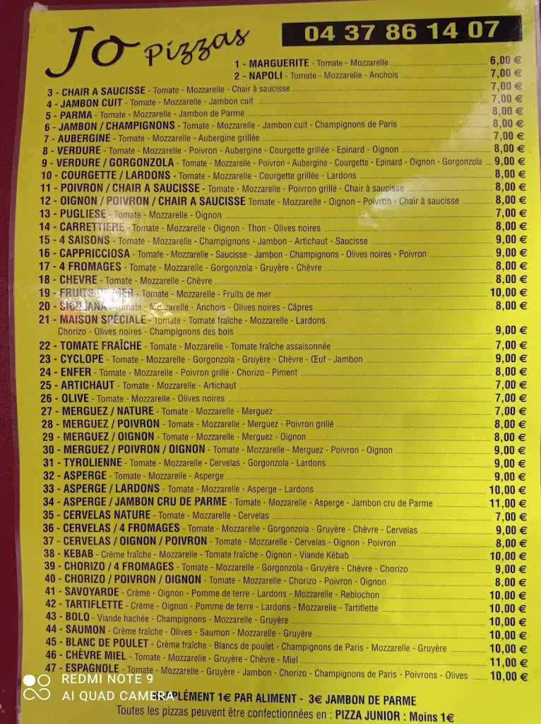 Menu_Jo Pizzas_Saint-Rambert-en-Bugey_immagine_2