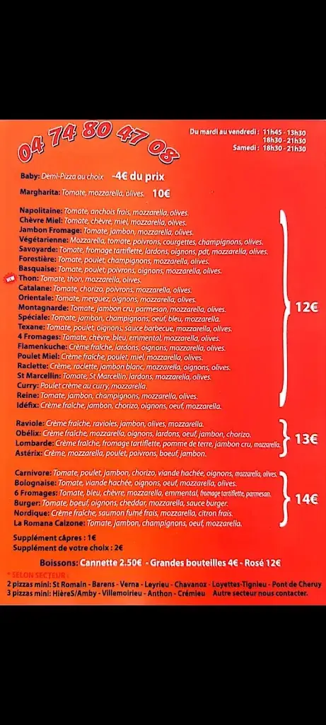 Menu_La romana pizza_Saint-Romain-de-Jalionas_image_1