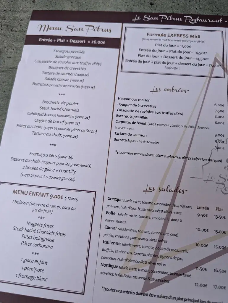 Menu_San Pétrus Restaurant Bar Glacier_Saint-Péray_image_3