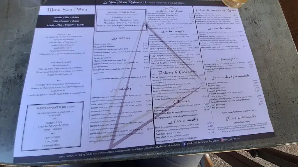 Menu_San Pétrus Restaurant Bar Glacier_Saint-Péray_image_4
