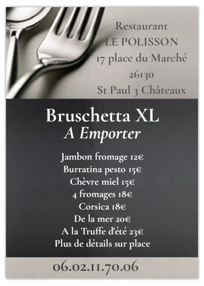 Menu_Restaurant Le Polisson, Steakhouse, Bar Lounge_Saint-Paul-Trois-Châteaux_image_3