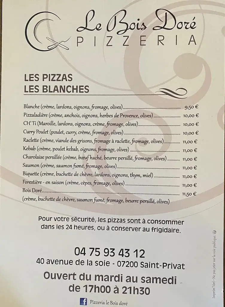 Menu_Pizzeria le bois dore _Saint-Privat_image_4