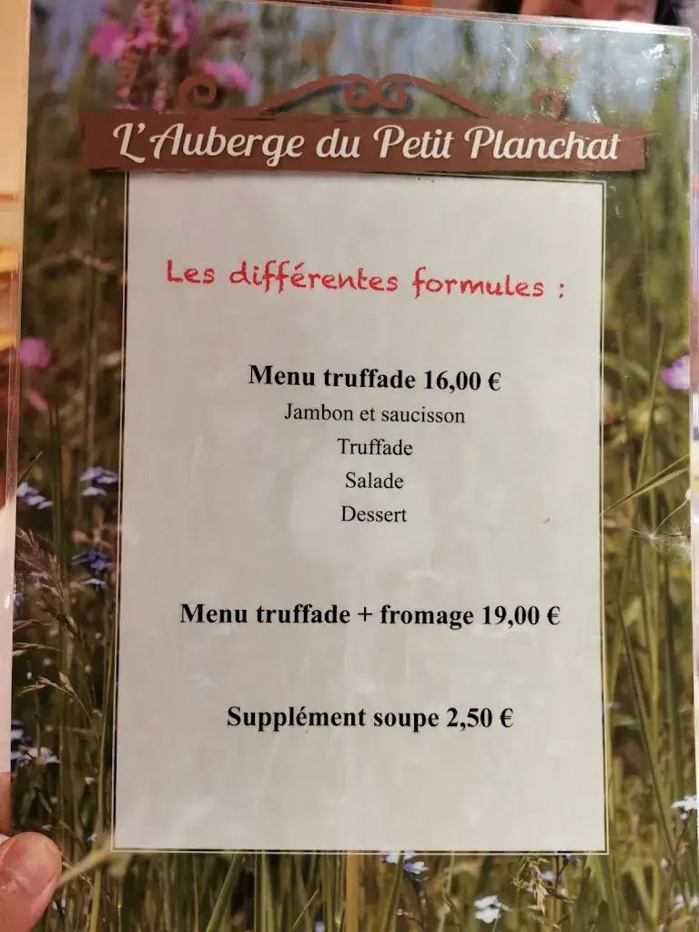 Menu_Auberge du Petit Planchat_Saint-Sauves-d'Auvergne_image_3