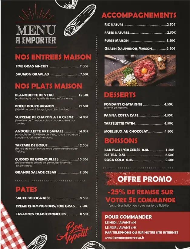 Menu_La Nappe a Carreaux_Saint-Romain-en-Gal_image_1