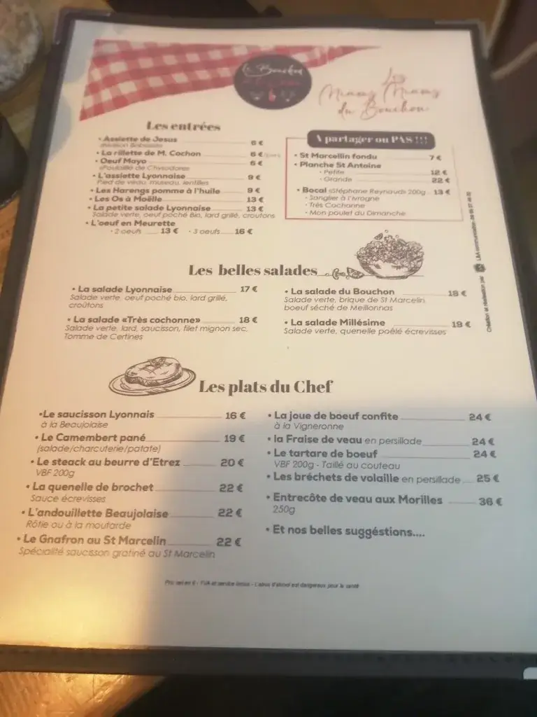 Menu_Le bouchon de la cave_Bourg-en-Bresse_immagine_2