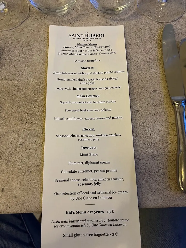 Menu_Le Saint Hubert_Saint-Saturnin-lès-Apt_image_1