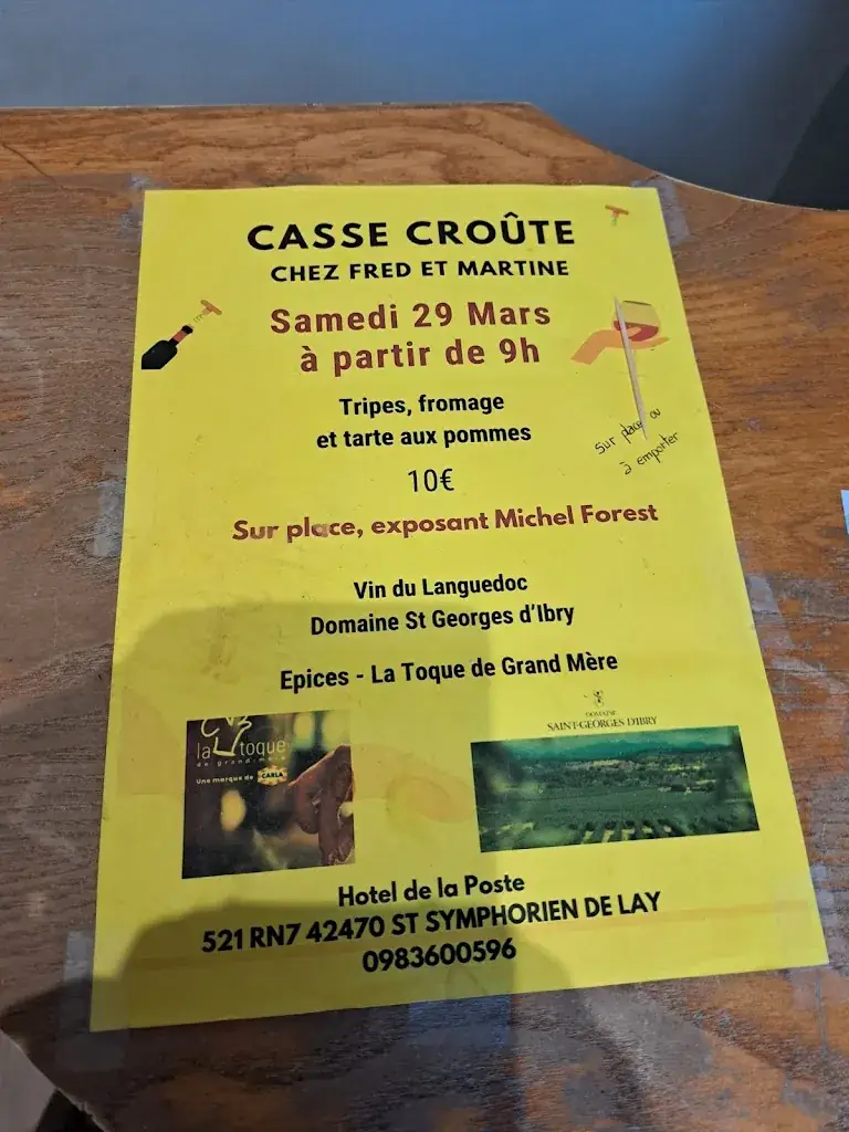 Menu_Hôtel de la poste_Saint-Symphorien-de-Lay_image_1