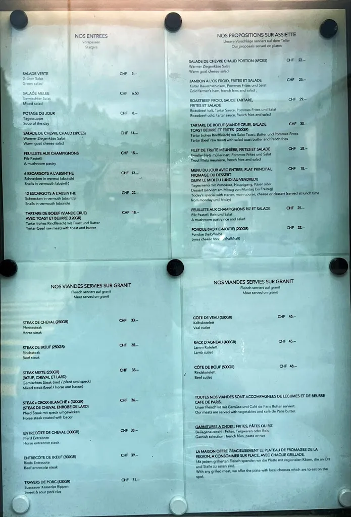 Menu_La Croix Blanche Epagny Sàrl_Epagny_immagine_2