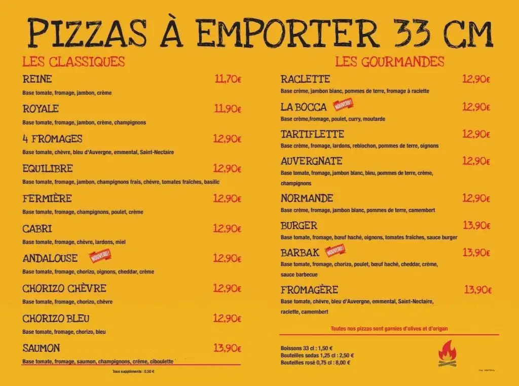 Menu_Pizzeria La Bocca_Saint-Pourçain-sur-Sioule_image_1