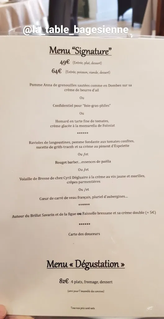 Menu_La Table Bagésienne_Bâgé-le-Châtel_image_3