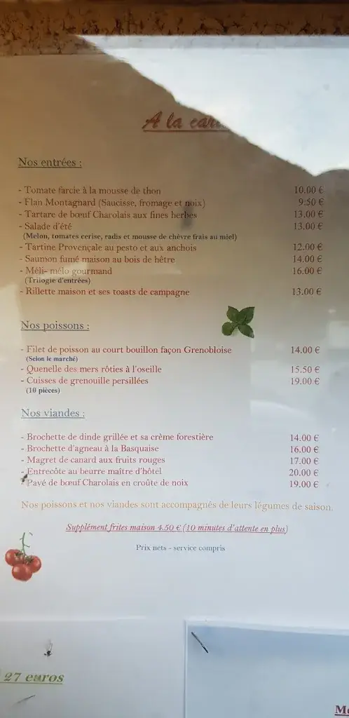 Menu_Auberge Saint Vincent_Saint-Vincent-de-Mercuze_image_1