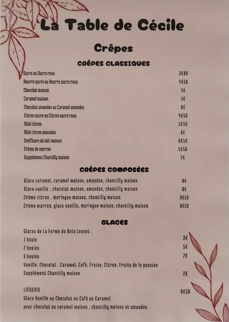 Menu_La Table de Cécile_Rivière-Saint-Sauveur_image_2