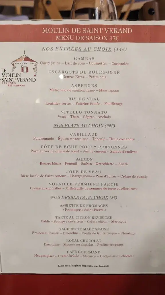 Menu_Moulin de Saint-Vérand_Saint-Vérand_image_1
