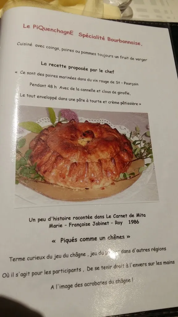 Menu_Restaurant Le Piquenchagne_Saint-Yorre_immagine_1
