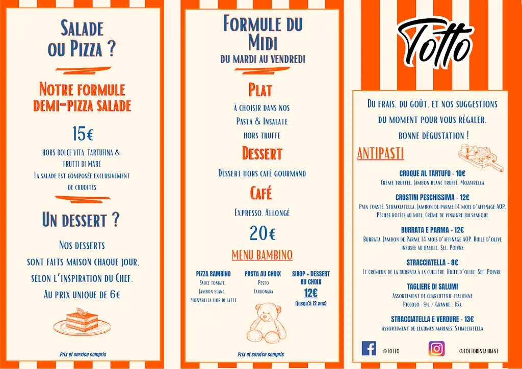 Menu_TOTTO Saint Vallier - Bistrot italien • Pizzeria_Saint-Vallier_image_2