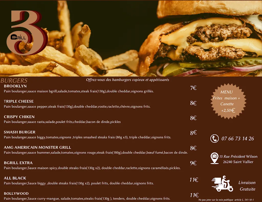 Menü_B GRILL Saint Vallier_Saint-Vallier_Bild_5
