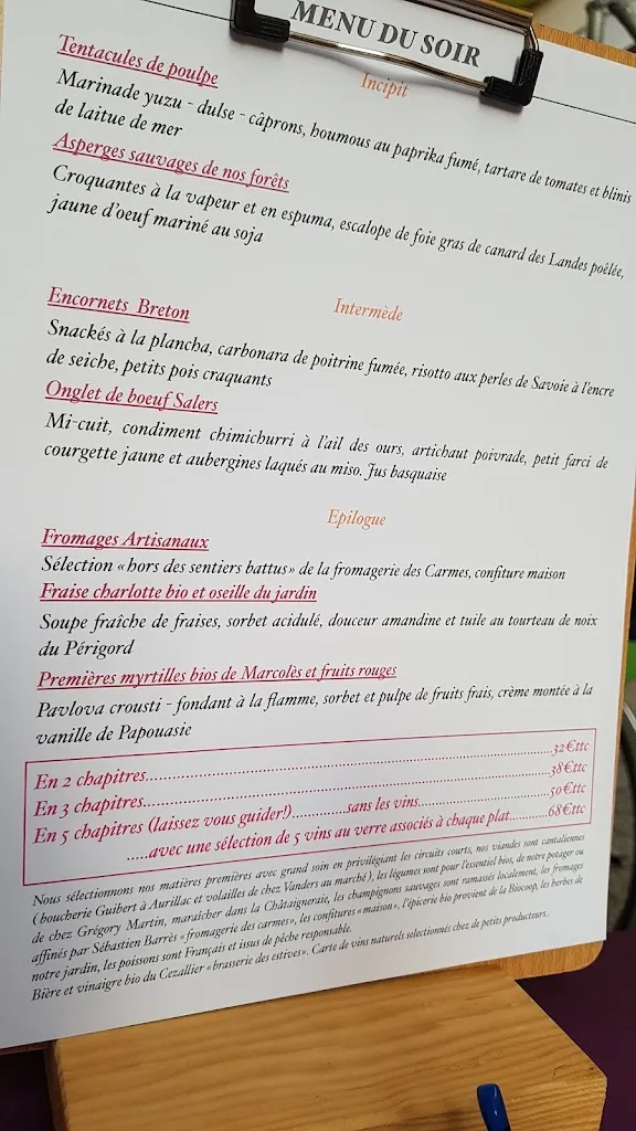 Menü_La Table des Matières_Aurillac_Bild_2