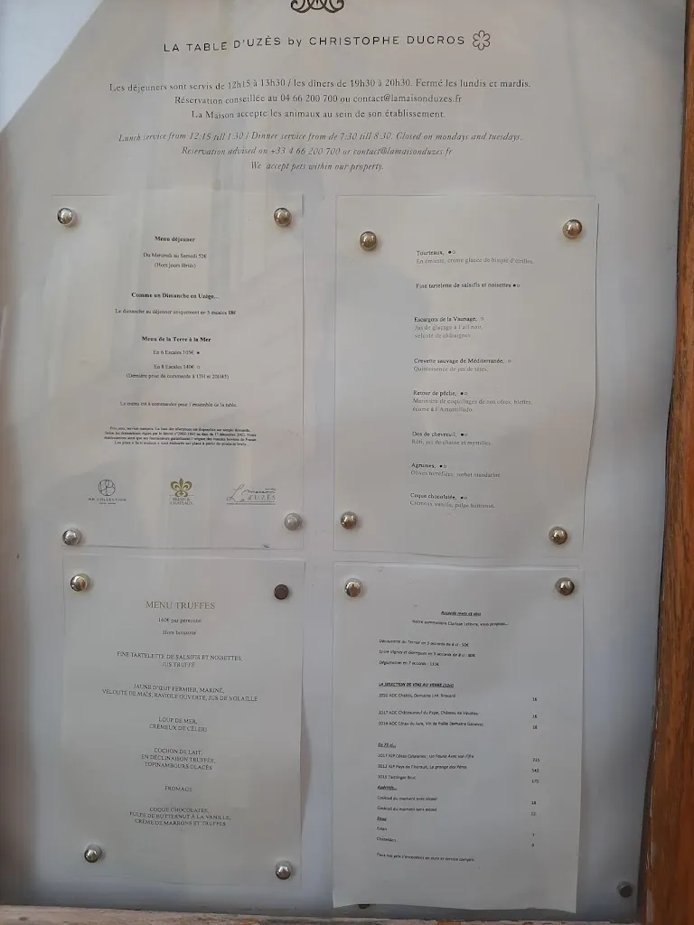 Menu_La Table D'Uzès_Uzès_image_1