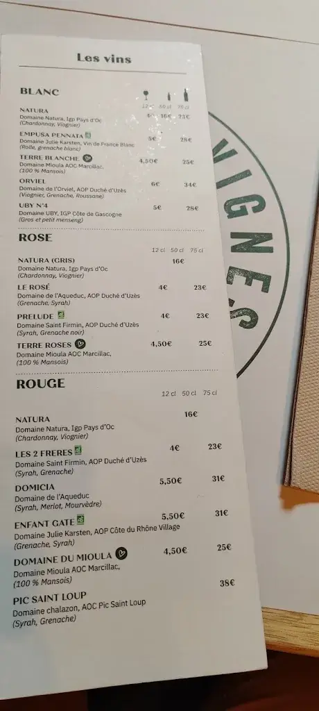 Menu_La Fille des Vignes_Uzès_image_3