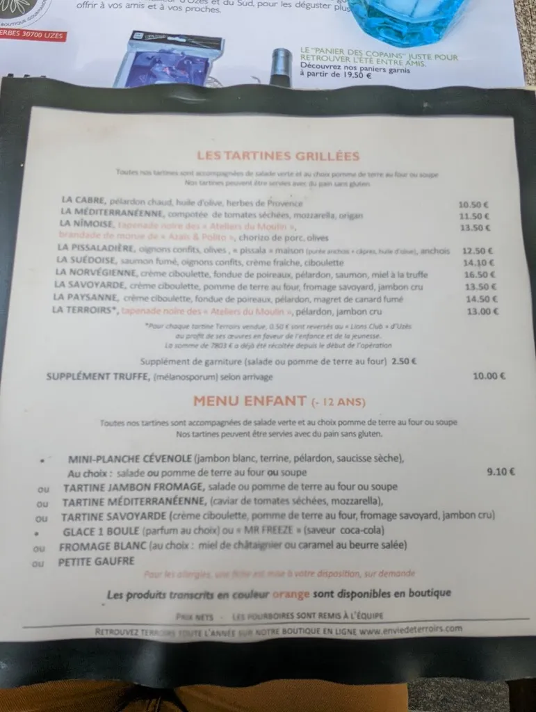 Menu_Les Terroirs - Restaurant Uzès_Uzès_image_4