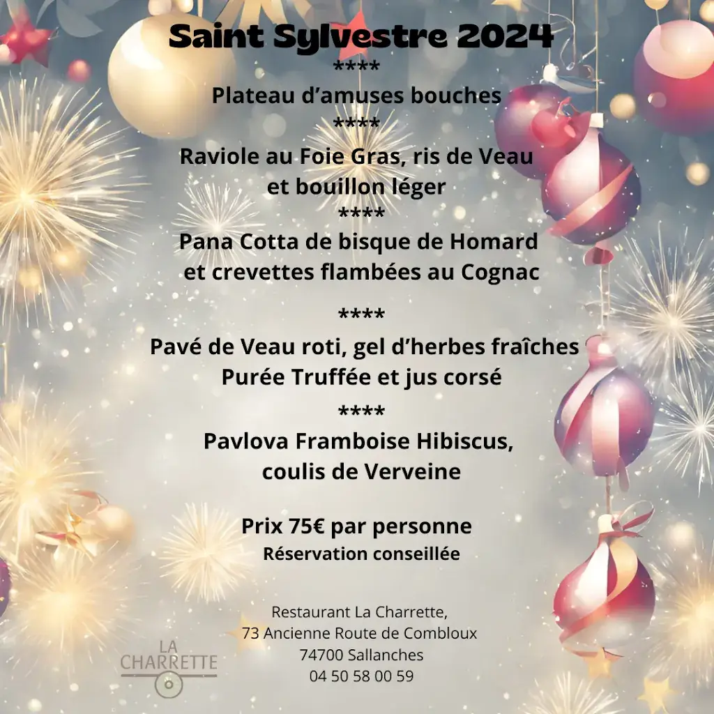 Menü_Restaurant La Charrette_Sallanches_Bild_2