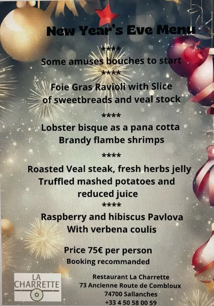 Menü_Restaurant La Charrette_Sallanches_Bild_3