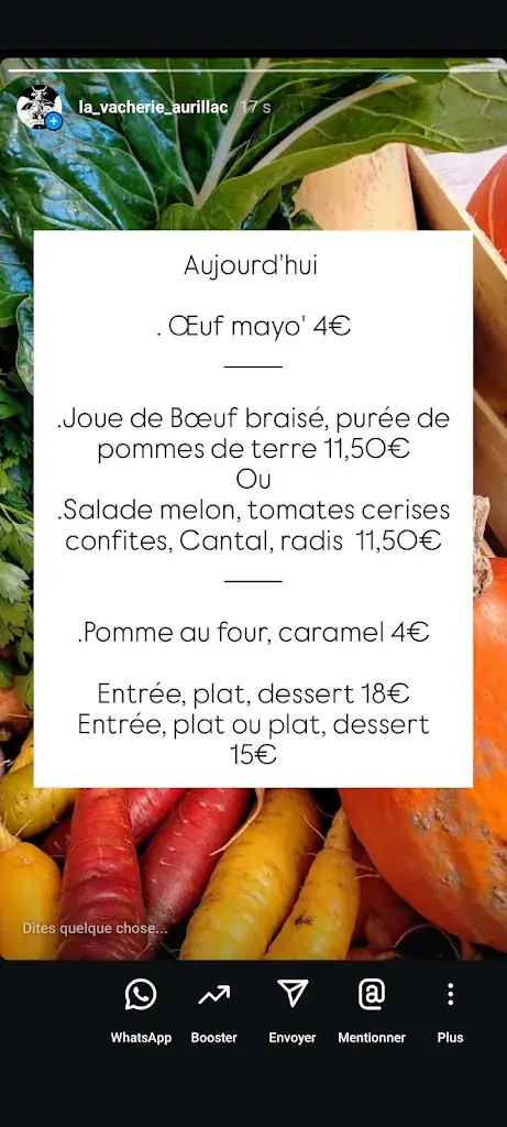 Menu_La Vacherie_Aurillac_immagine_2
