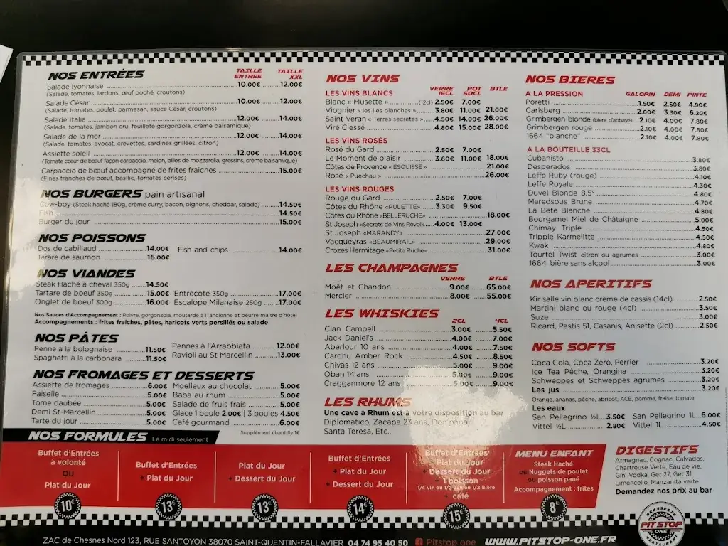 Menu_PIT STOP ONE_Saint-Quentin-Fallavier_image_1