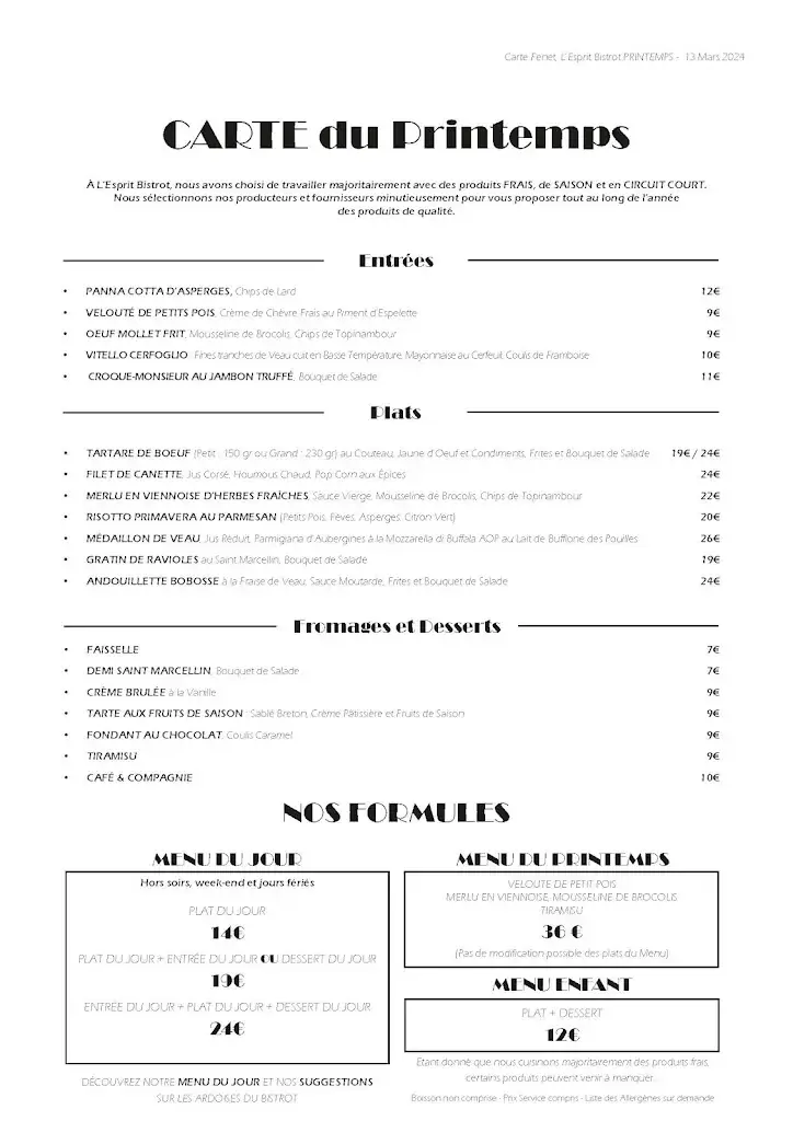 Menu_Fenet, L'Esprit Bistrot_Sainte-Foy-lès-Lyon_image_1