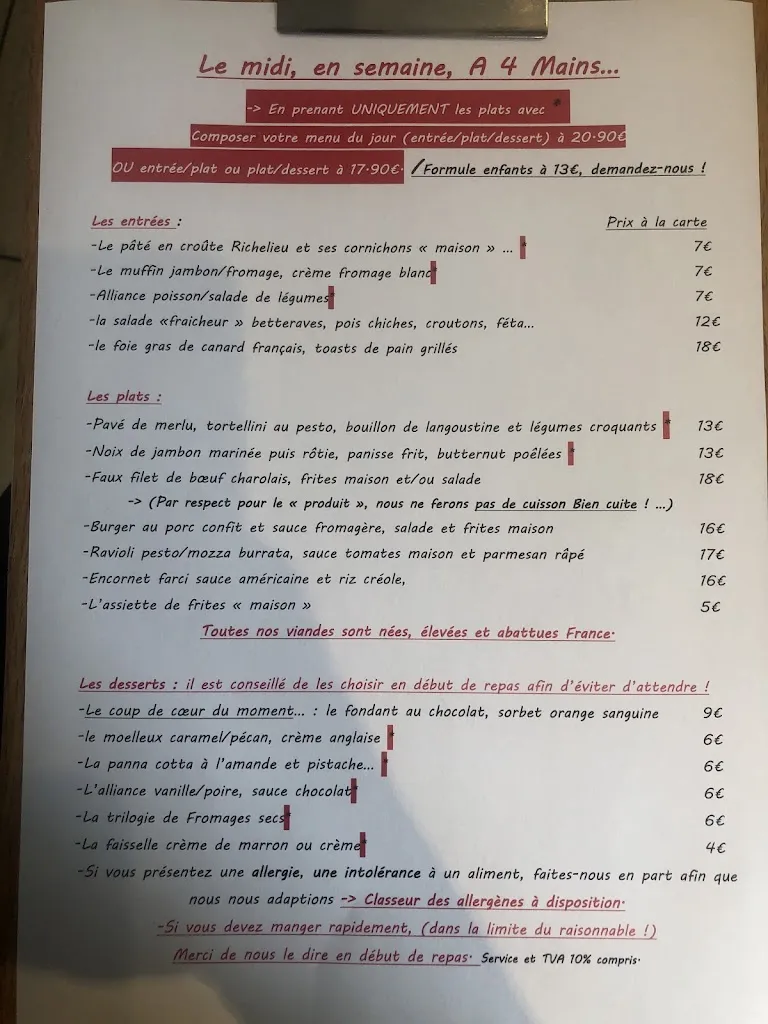 Menu_Restaurant A 4 Mains_Salaise-sur-Sanne_image_1