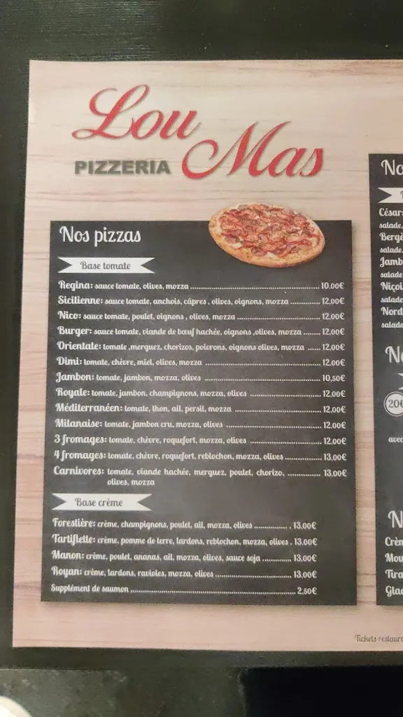 Menü_Restaurant Pizzeria Lou Mas_Savasse_Bild_3