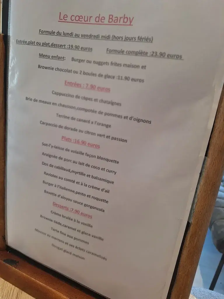 Menu_Le cœur de barby_Barby_image_4