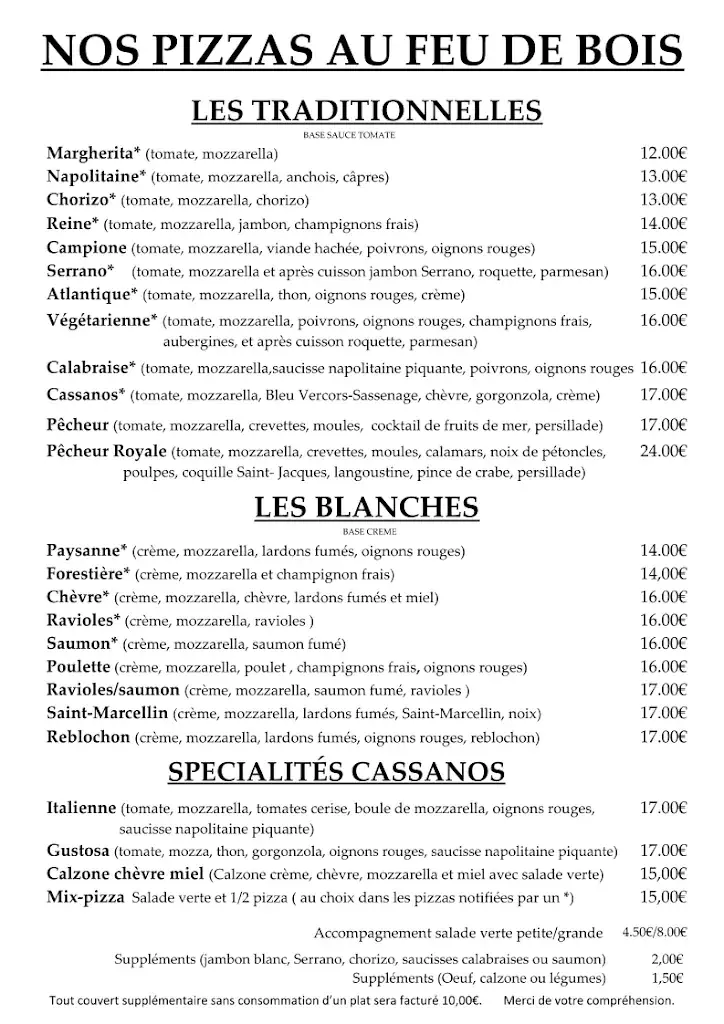 Menu_CASSANOS - RESTAURANT Sassenage_Sassenage_image_4