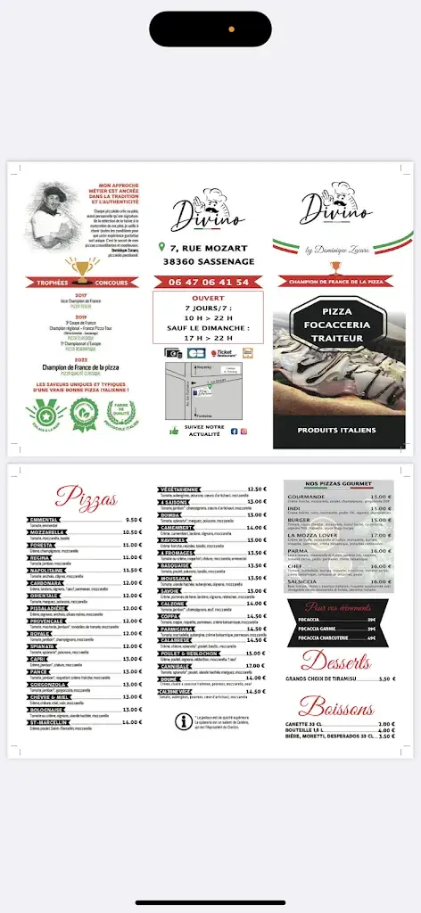 Menu_Divino-Pizzeria-Sassenage-champion de France de la pizza_Sassenage_image_2