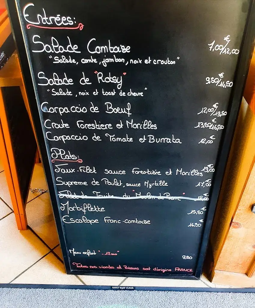 Menu_Auberge Du Comtois_Pont-d'Héry_image_2