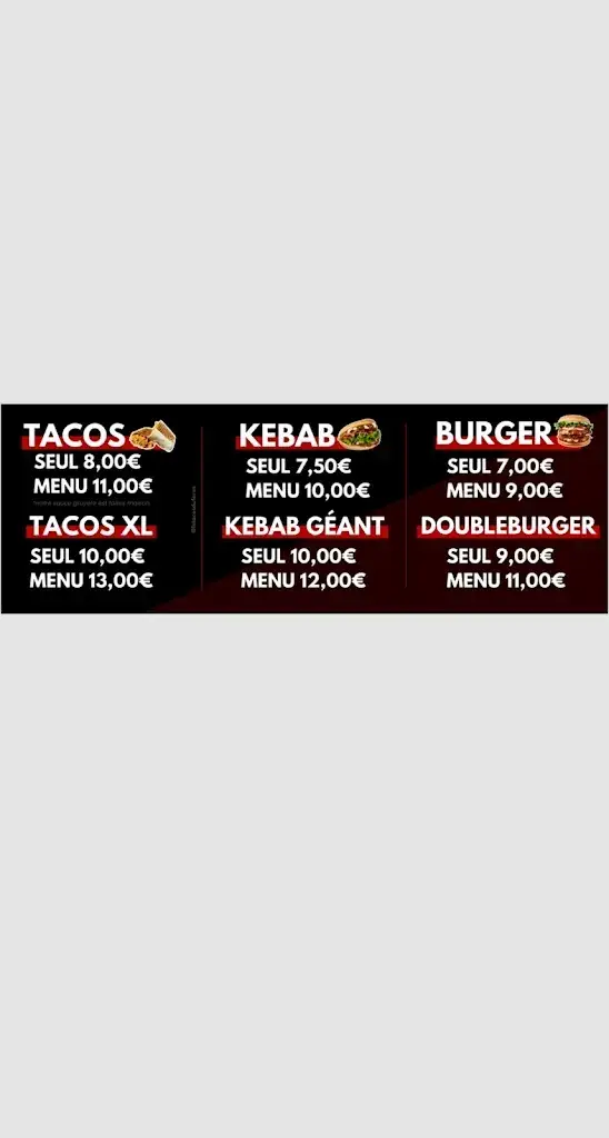 Menu_Tacos Kebab du Forez BALBIGNY_Balbigny_image_3