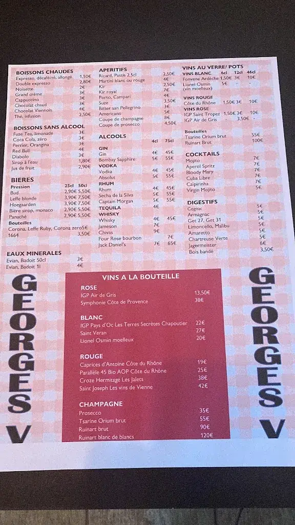 Menu_Bistrot - Georges V_Balbigny_image_1