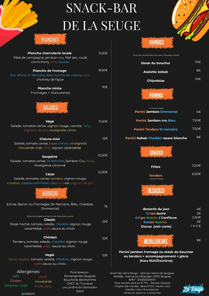 Menu_Snack de la Seuge_Saugues_immagine_1