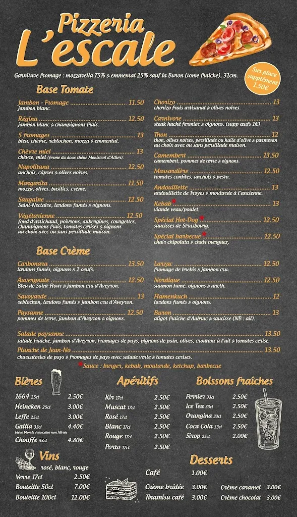 Menu_L'Escale de Saugues_Saugues_image_1