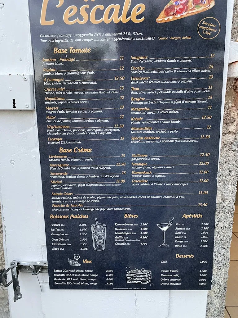 Menu_L'Escale de Saugues_Saugues_image_2