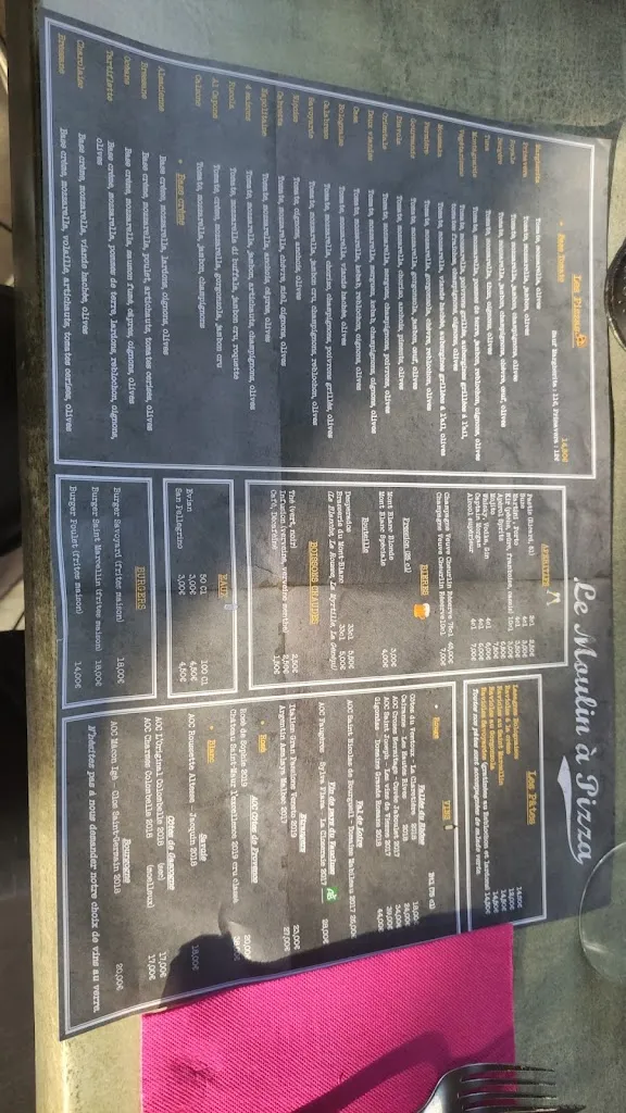 Menü_Le Moulin à Pizza de Seynod_Seynod_Bild_1