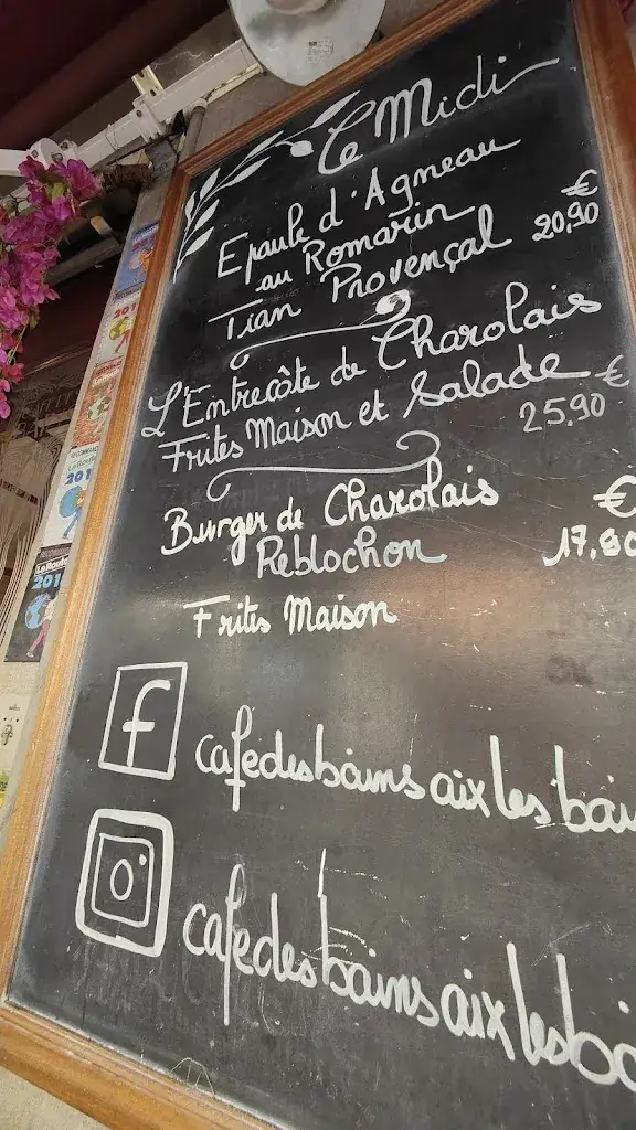 Menu_Restaurant Café des Bains_Aix-les-Bains_image_1