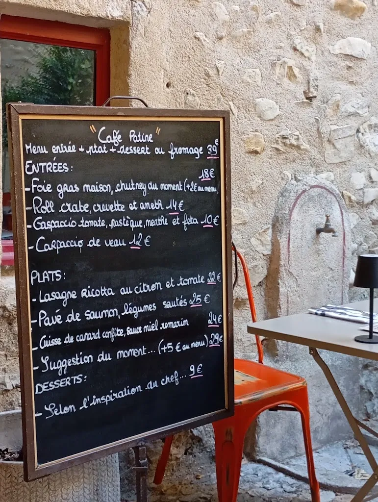 Menu_Restaurant Café Patine_Mirmande_image_1