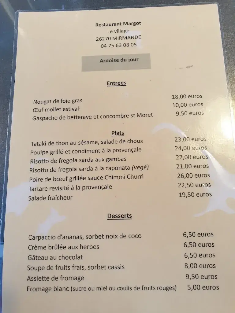 Menu_Restaurant Margot Mirmande Drôme_Mirmande_image_2