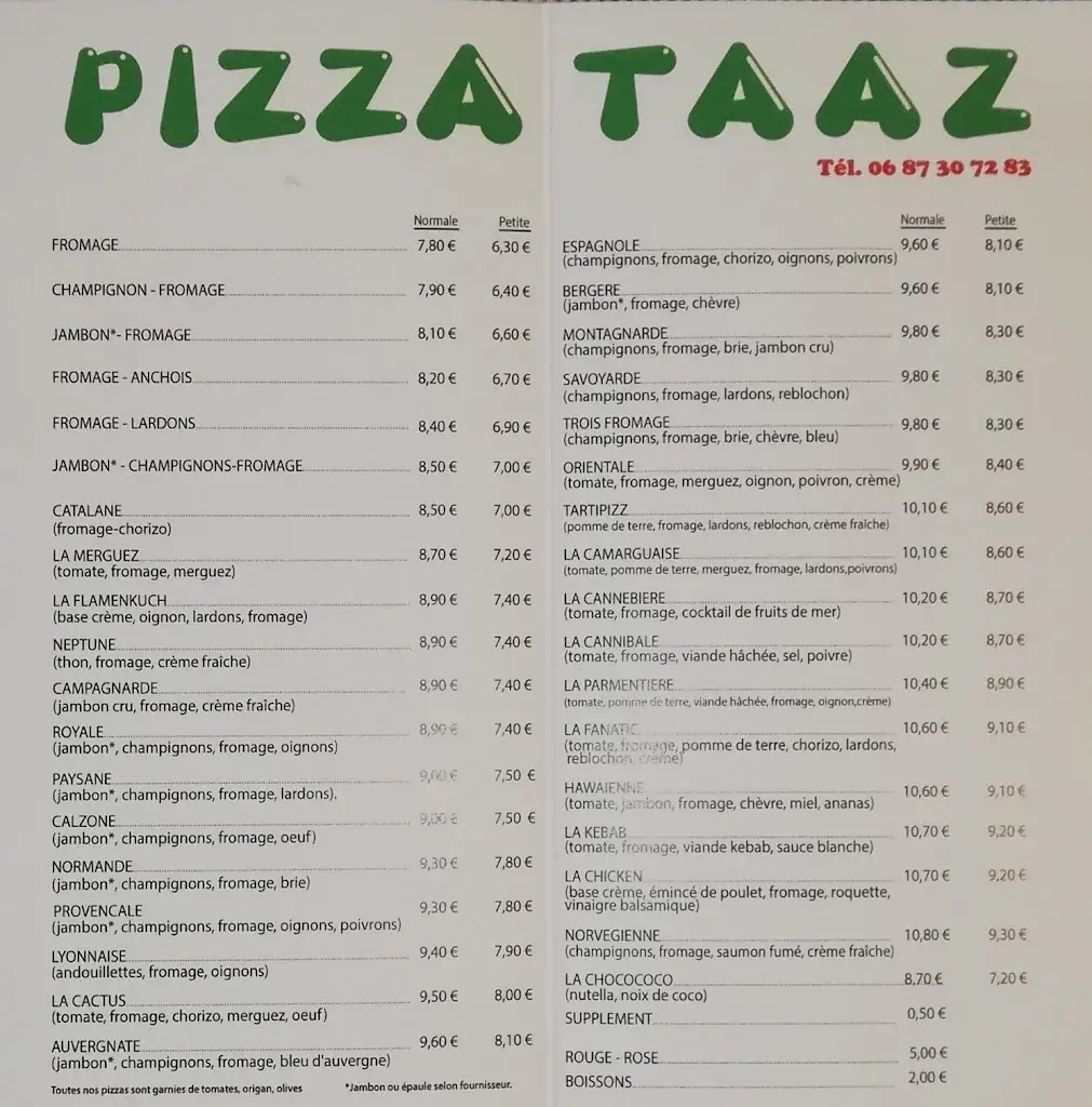 Menu_Pizza Taaz_Souvigny_immagine_1