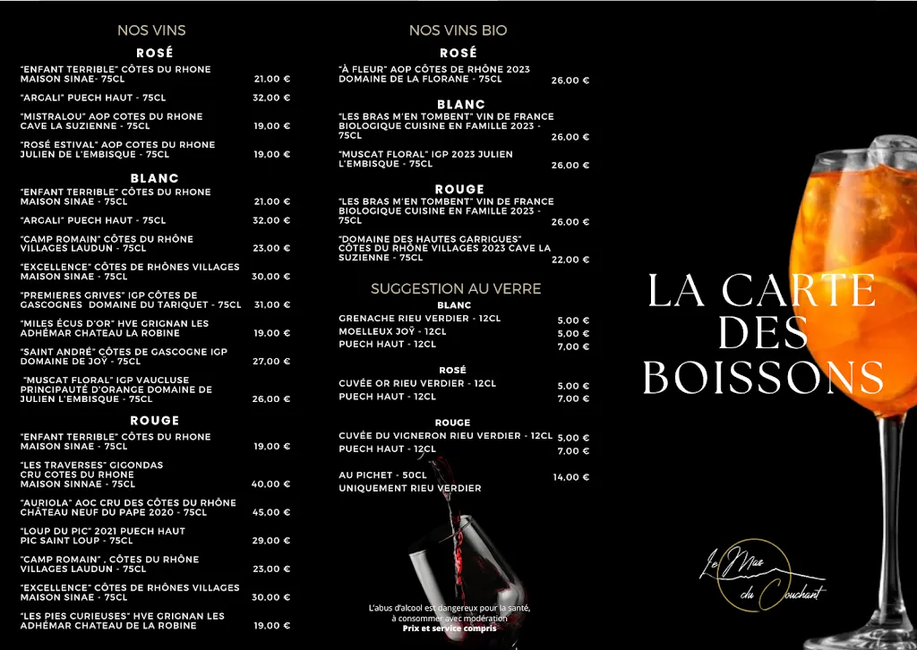 Menu_Restaurant le Mas du couchant_Suze-la-Rousse_image_1
