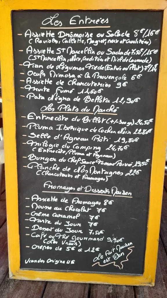 Menu_Restaurant le SLN- Camping Suze Luxe Nature_Suze-la-Rousse_image_3