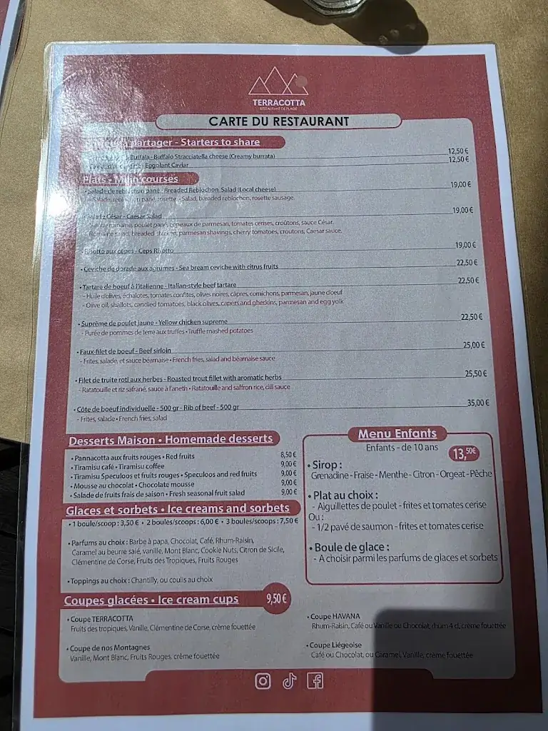 Menu_Terracotta | Restaurant de plage | Sevrier_Sevrier_image_3