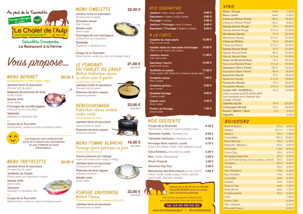 Menu_Restaurant Le Chalet De L'Aulp_Talloires-Montmin_image_1