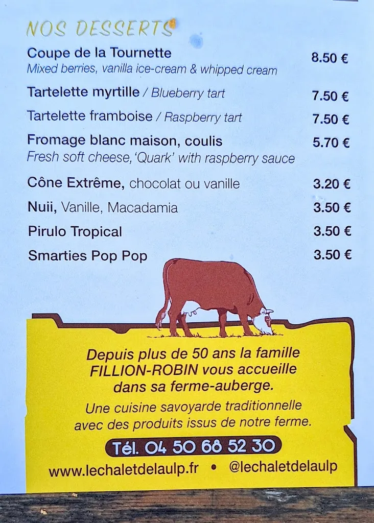 Menu_Restaurant Le Chalet De L'Aulp_Talloires-Montmin_image_2